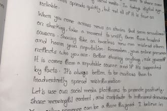 do neat, clean and professional handwritten assignments