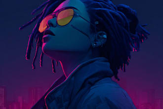 make a cyberpunk illustration