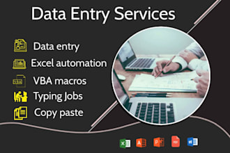 do fast and accurate data entry copy paste and typing work