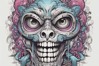 custom hand drawn graffiti, urban, or street art logo