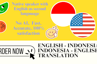 english to indonesia translation with accurate localization