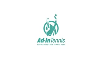 design minimal playful tennis coaching logo