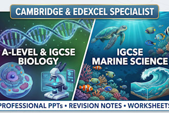create igcse and a level biology and marine science resources