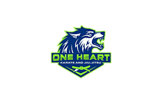 design unique one heart logo