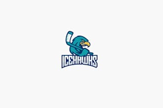 design women club ice hockey logo