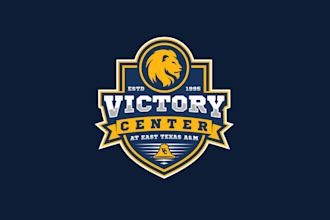 design victory center east texas m university sporting logo