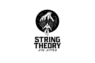 design vintage featuring puppet hand jiu jitsu logo