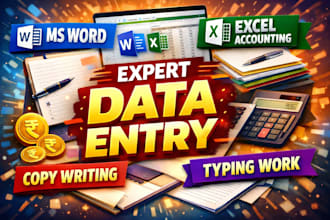 do data entry, documentation specialist, ms word, excel,