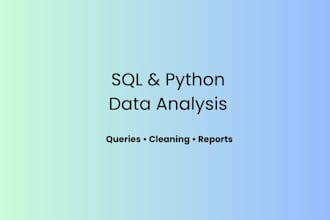 write sql queries and analyze your data
