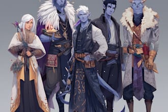make dnd character, fantasy character, dnd party