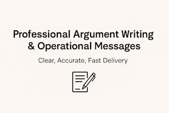 write professional arguments, and business content