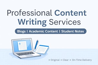 write clear and original blog articles and student content