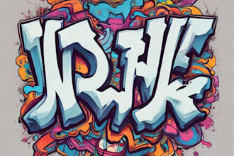 paint a wonderful real graffiti on the street hidden wall