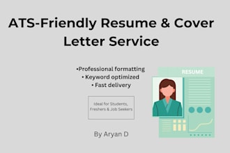 write an ats friendly resume and cover letter for jobs and internships