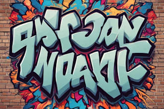 create handmade graffiti for your logo or your word