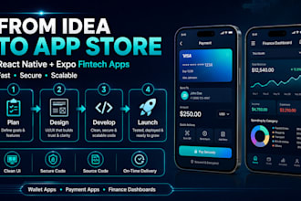 develop wallet, payment, or fintech mobile app using react native expo