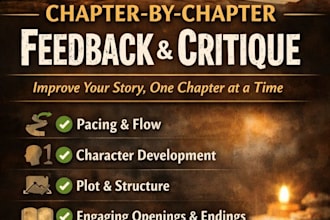 provide detailed chapter by chapter feedback for your story or novel