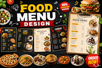 do amazing restaurant modern menu, menu board design