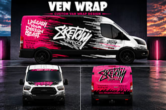 design professional car wrap, van wrap any vehicle wrap