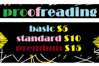 proofread and correct grammar, spelling and punctuation in english