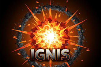 design a dynamic and bold explosion logo