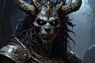 makeing horror illustration death metal art