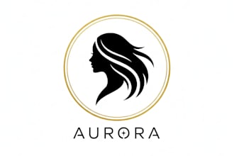 design an elegant woman silhouette logo for your brand