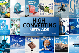 design facebook ad creative images, copy and headlines