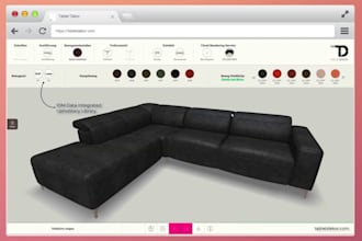 create interactive customizable 3d furniture sofa configurator shopify 3d
