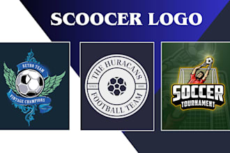 create circular football badge or roundel soccer logo