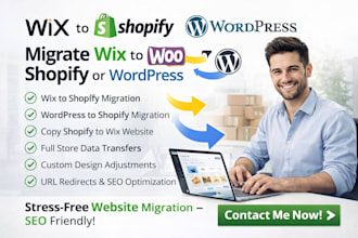 migrate wix to shopify wordpress shopify woocommerce copy shopify to wix website