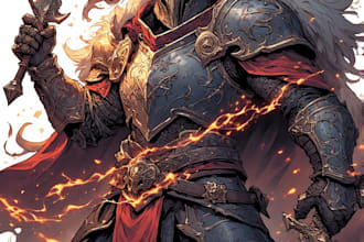draw your dnd character art illustration with concept art