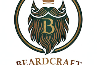 design a stylish and professional beard logo for your brand