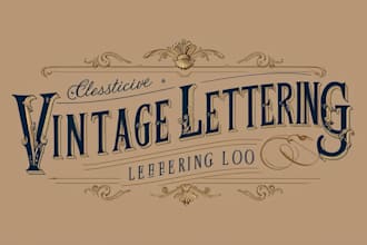 design a best vintage lettering logo