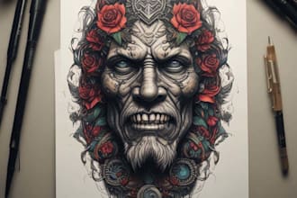 design ultra realistic tattoo art