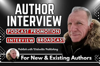 author podcast promotion, author interview, radio broadcast youtube video