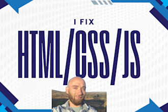 fix HTML, CSS, and javascript issues on your website