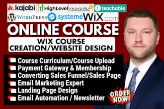 wix online course website kajabi course upload thinkific course sales funnel