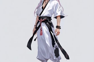 create a a anime character, fun art, manga art