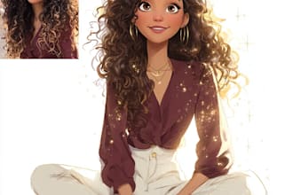 draw your portrait or your character in disney style
