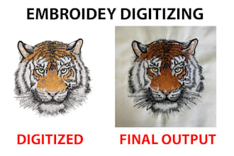 do professional embroidery digitizing for hats shirts and logo