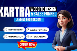 design sales funnel clickfunnel websites landing page kartra kajabi