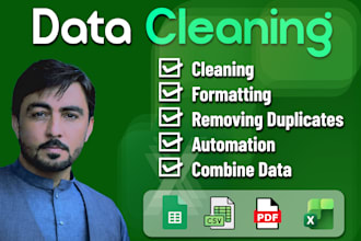do data cleaning, data formatting