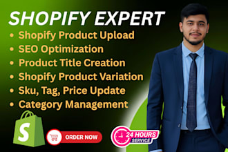 do shopify product upload and data entry