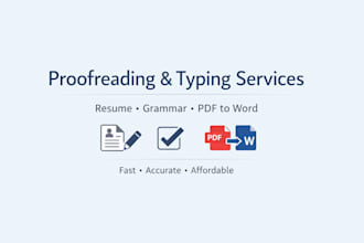 professionally proofread and edit your resume or CV