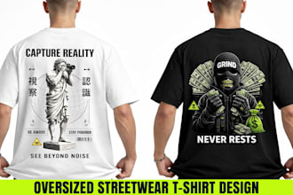 design modern oversized streetwear t shirt design