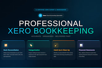 xero bookkeeping, bank reconciliation, categorization, catch up, and clean up