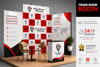 design exhibition backdrop and trade show booth