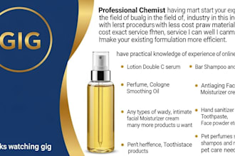 develop formulations for natural cosmetic, laundry and cleaning products