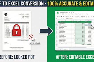 convert PDF to editable excel or google sheets